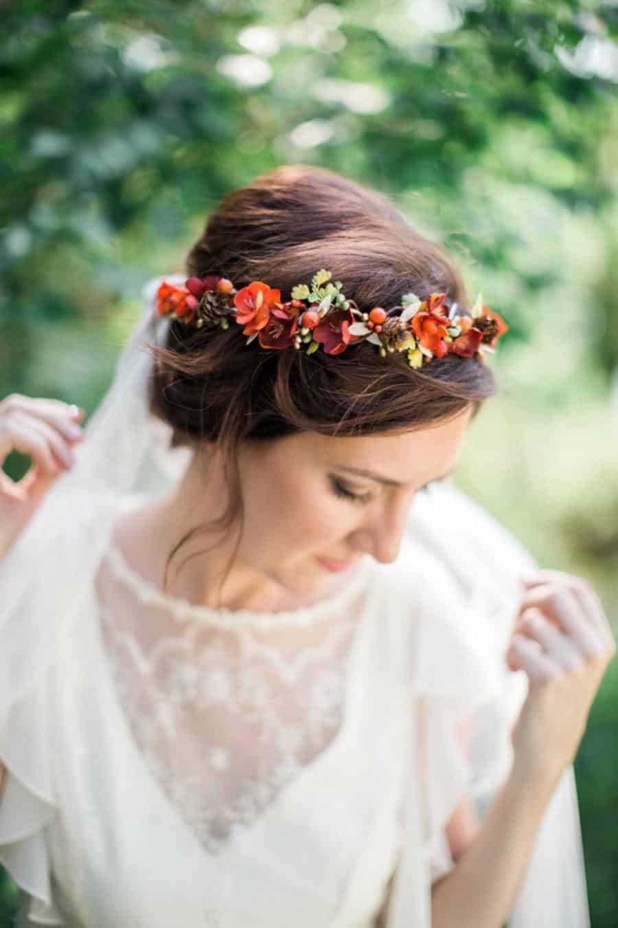 Peluqueria para novias coronas florales